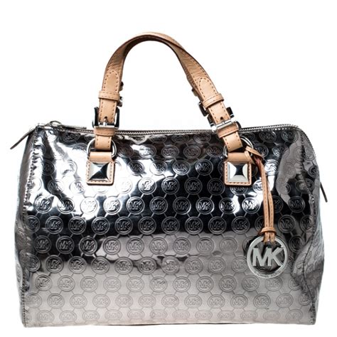 michael kors lana tote black silver|Michael Kors grayson silver.